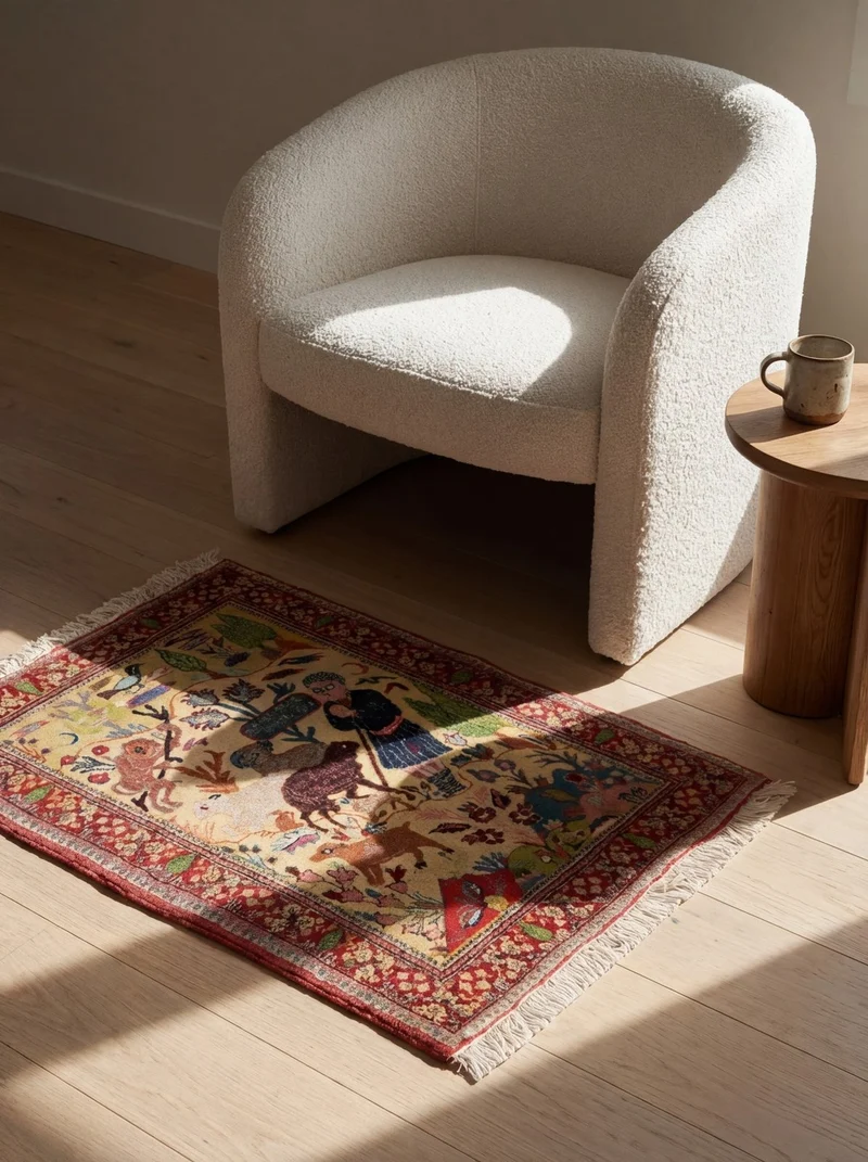 Tabriz Old · Handgeknüpft – Beige, 76x55 cm