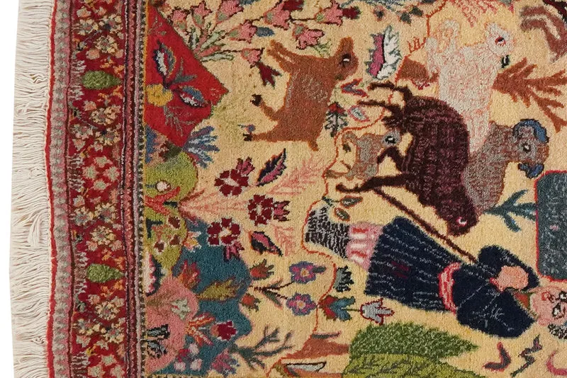 Tabriz Old · Handgeknüpft – Beige, 76x55 cm