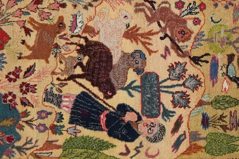 Tabriz Old · Handgeknüpft – Beige, 76x55 cm