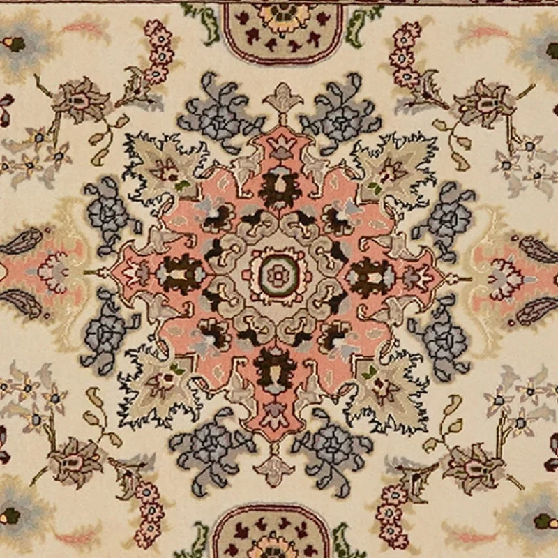 Tabriz 50 Raj · Handgeknüpft – Beige, 204x80 cm