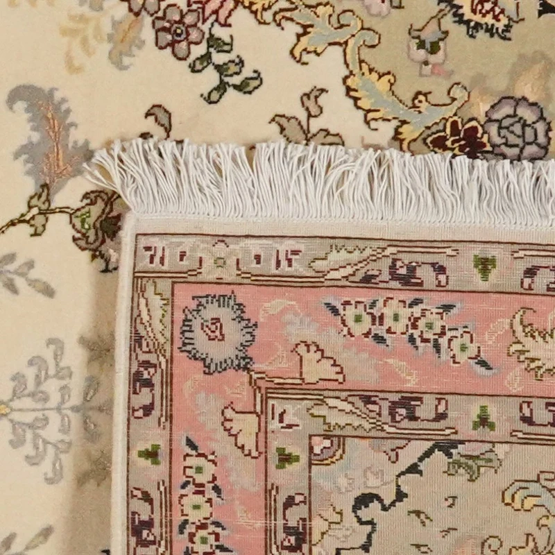 Tabriz 50 Raj · Handgeknüpft – Beige, 204x80 cm