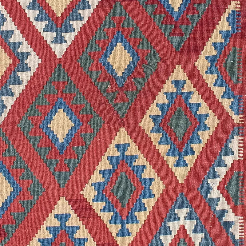 Kelim Teppich - Oriental 125 x 186 cm - dunkelrot