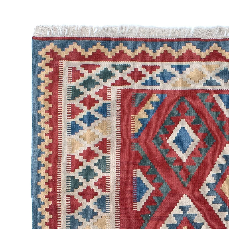 Kelim Teppich - Oriental 125 x 186 cm - dunkelrot