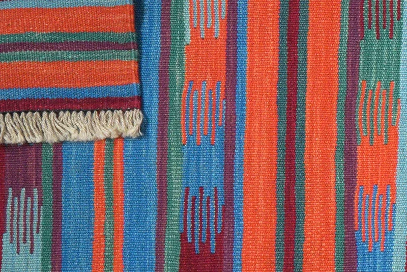 Kelim Gashgai · Handgewebt – Bunt, 190x64 cm