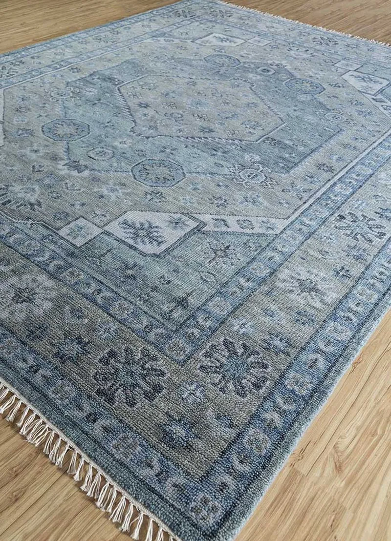 Wollteppich - 200 x 300 cm - dunkelblau