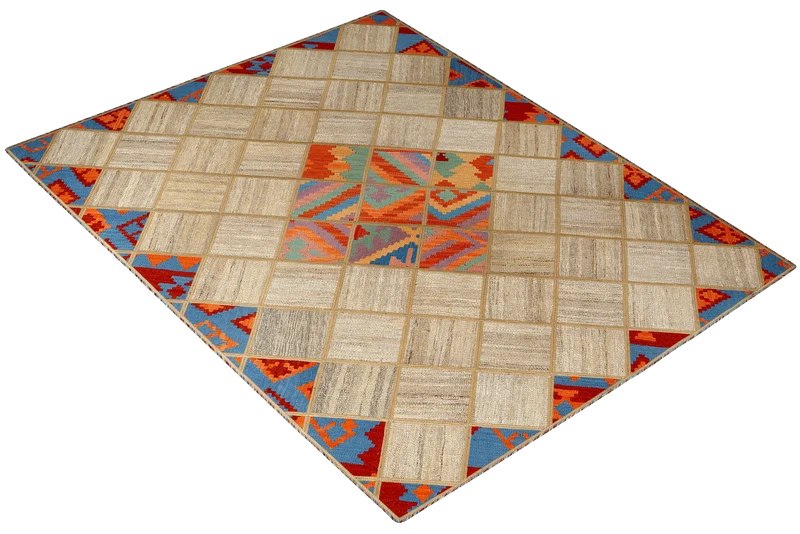 Kelim Tekkeh · Handgewebt – Beige, 200x150 cm