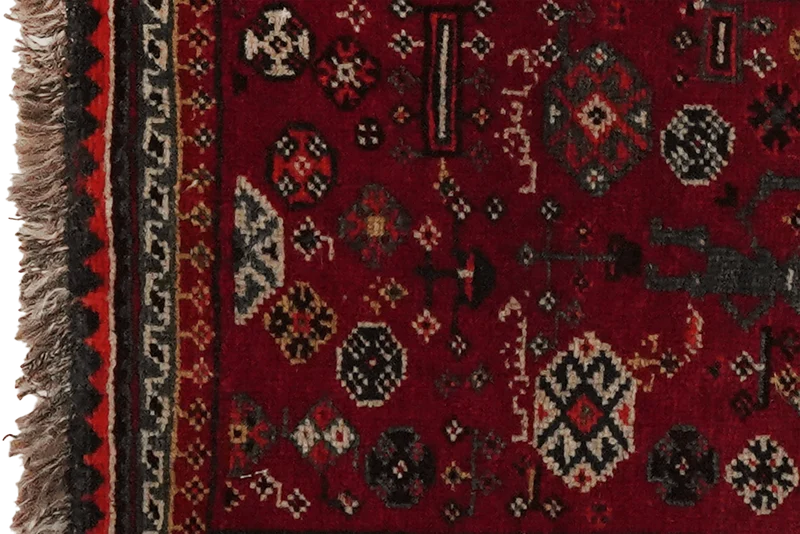 Shiraz · Handgeknüpft – Rot, 40x40 cm