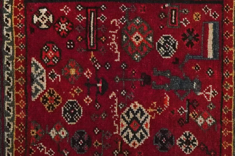 Shiraz · Handgeknüpft – Rot, 40x40 cm