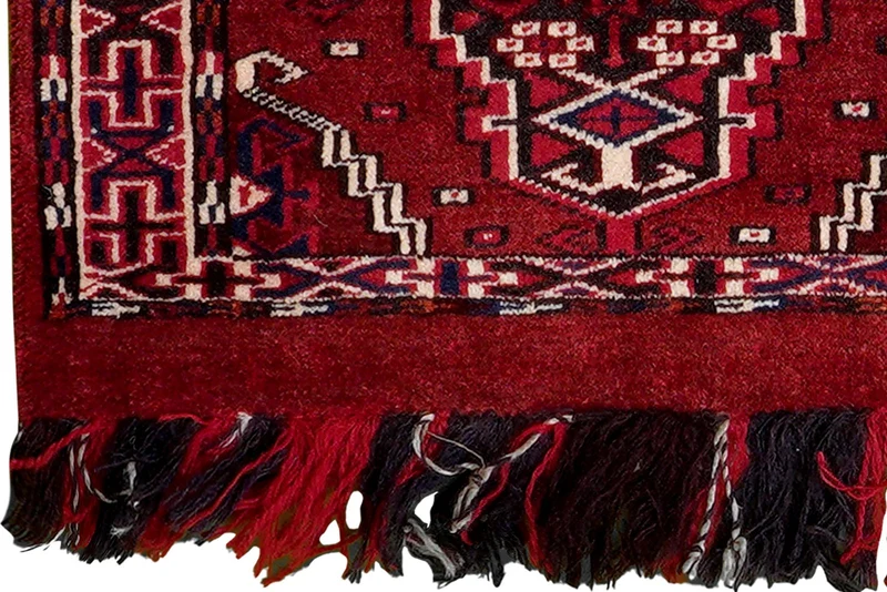 Turkman · Handgeknüpft – Rot, 36x88 cm