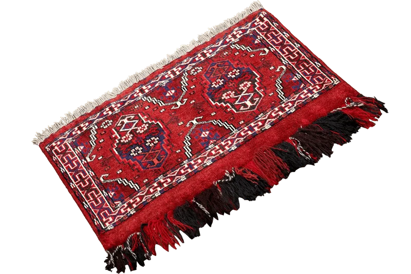 Turkman · Handgeknüpft – Rot, 36x88 cm
