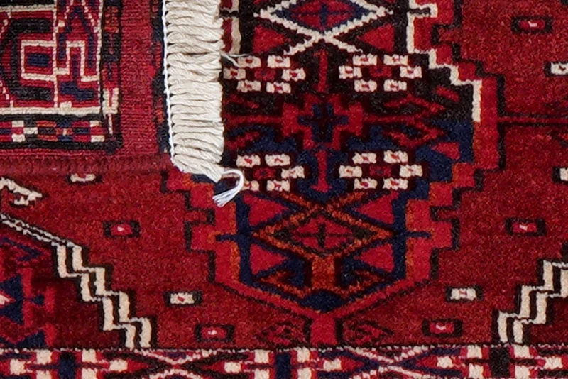 Turkman · Handgeknüpft – Rot, 36x88 cm