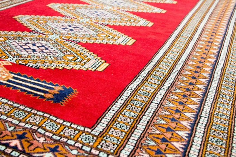 Afghan Teppich - Buchara 130 x 168 cm - rot