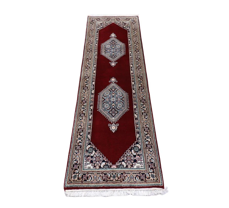 Perserteppich - Bidjar 72 x 247 cm - dunkelrot