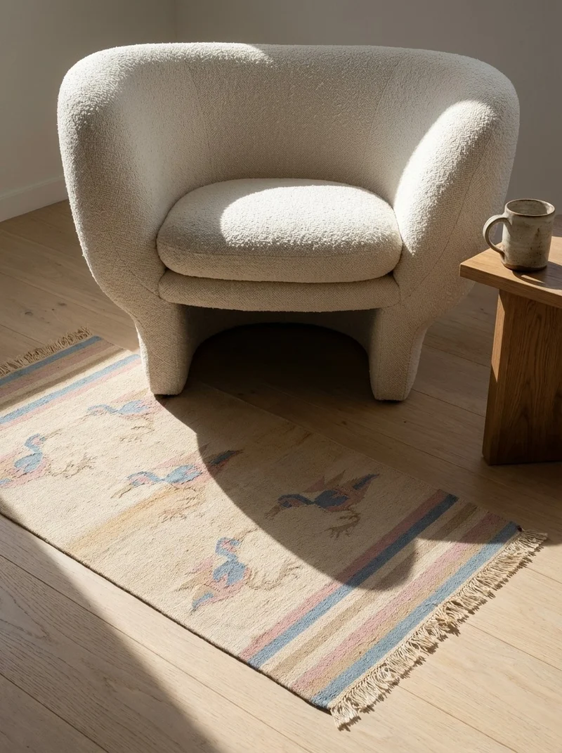Kelim · Handgewebt – Beige, 150x71 cm
