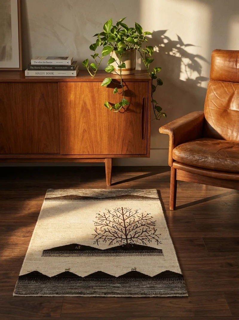 Rizbaf · Handgeknüpft – Beige, 136x85 cm