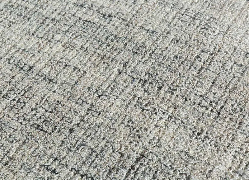 Wollteppich quadratisch - 120 x 120 cm - hellgrau