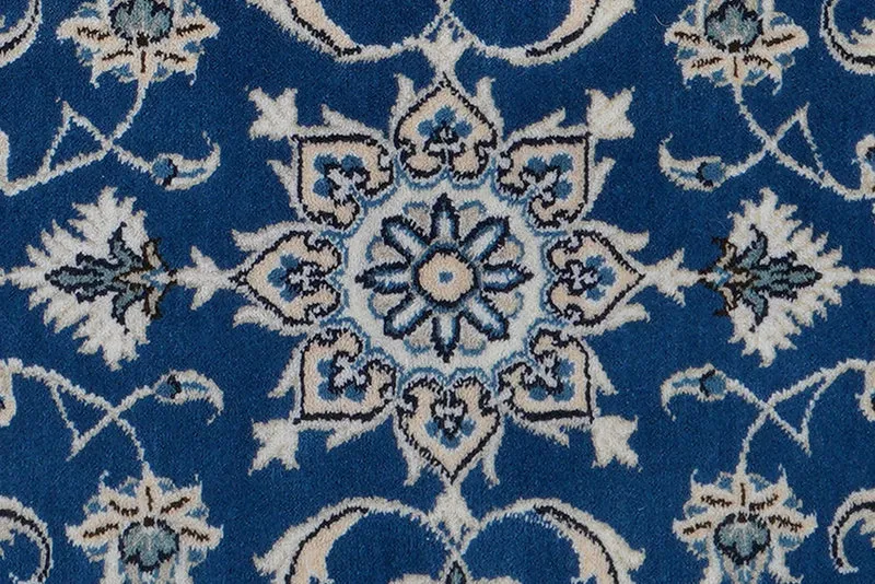 Nain 12La · Handgeknüpft – Blau, 139x70 cm