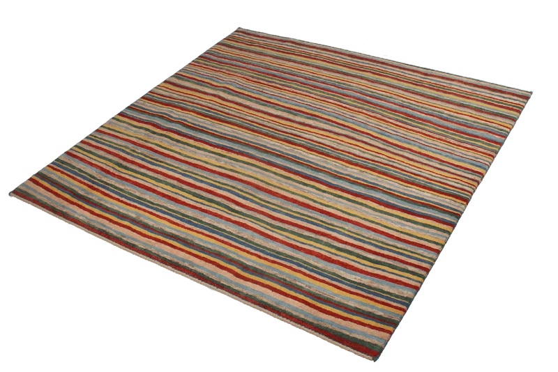 Rizbaf · Handgeknüpft – Bunt, 150x150 cm