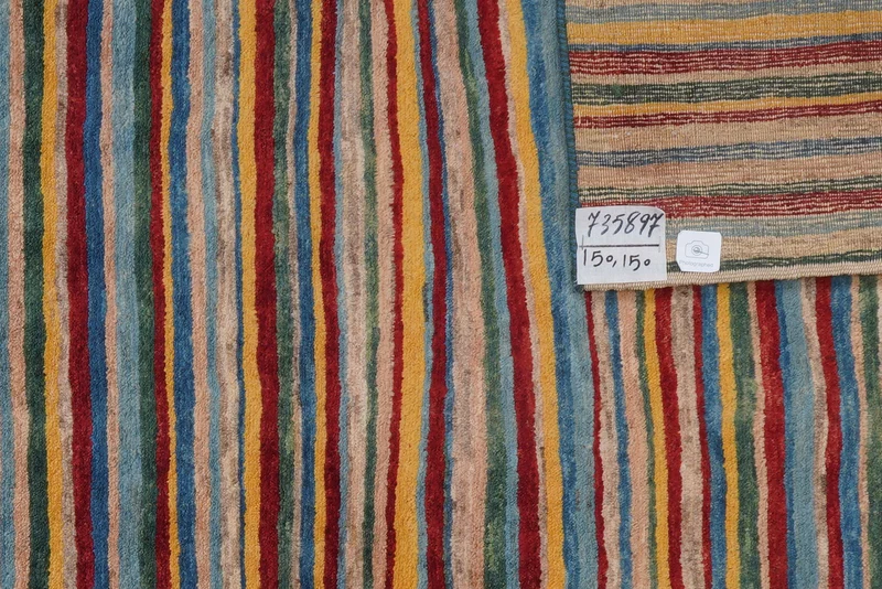 Rizbaf · Handgeknüpft – Bunt, 150x150 cm