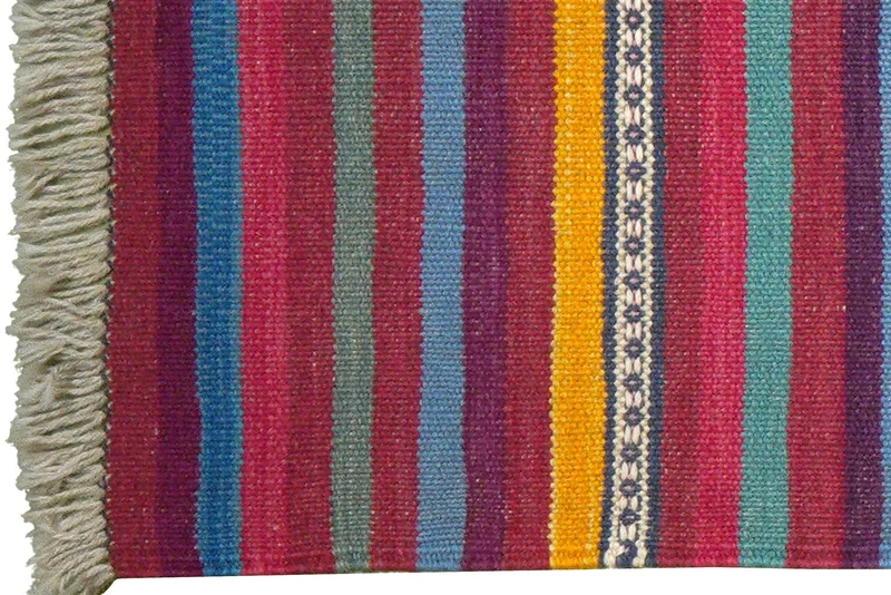 Kelim Gashgai · Handgewebt – Bunt, 202x61 cm