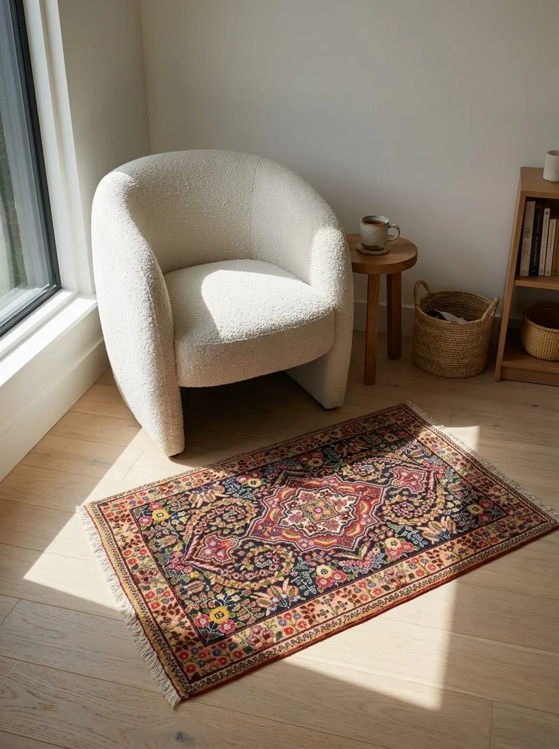 Tabriz Old · Handgeknüpft – Blau, 84x56 cm