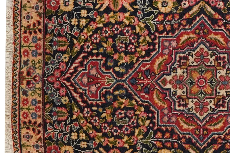 Tabriz Old · Handgeknüpft – Blau, 84x56 cm