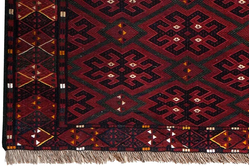 Kelim Turkman · Handgewebt – Bunt, 37x123 cm