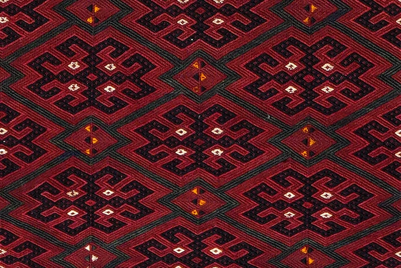 Kelim Turkman · Handgewebt – Bunt, 37x123 cm