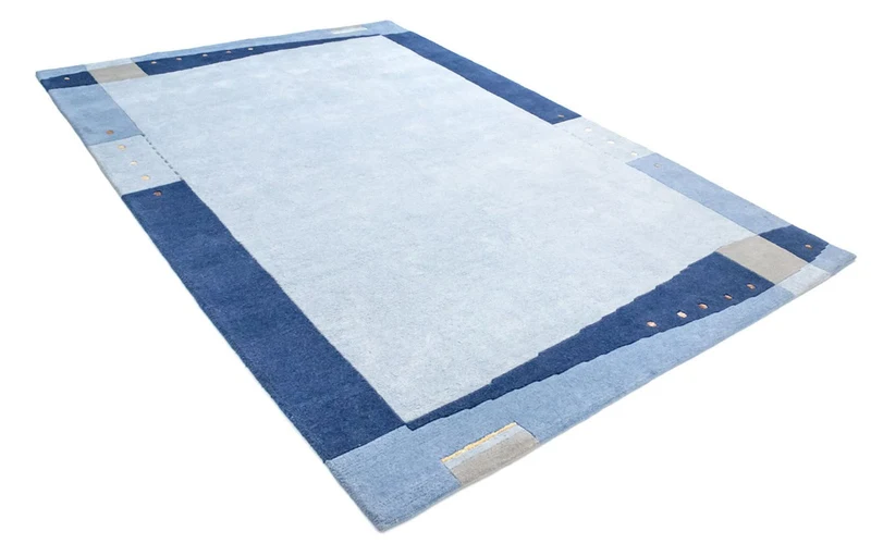 Nepal Teppich 200 x 300 cm - hellblau
