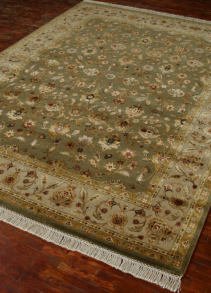 Läufer Woll - 75 x 300 cm - grün