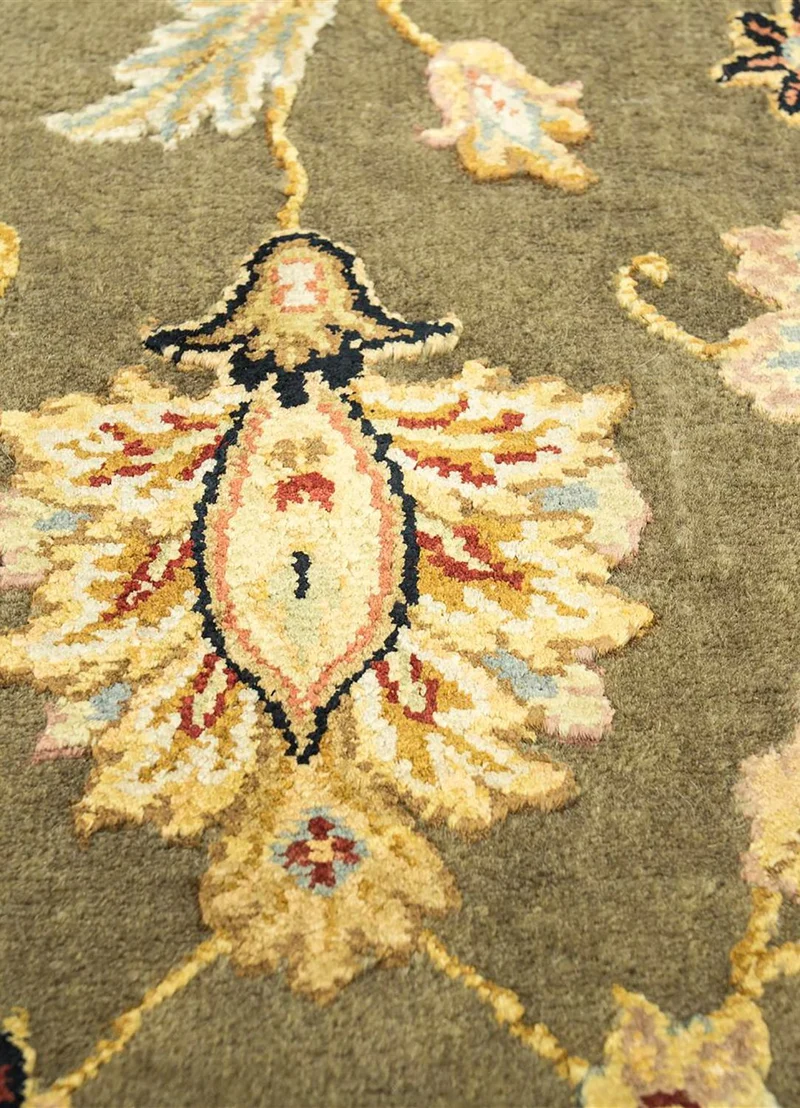 Läufer Woll - 75 x 300 cm - grün