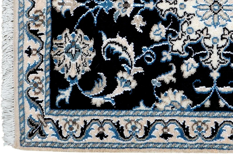 Nain 12La · Handgeknüpft – Blau, 87x59 cm