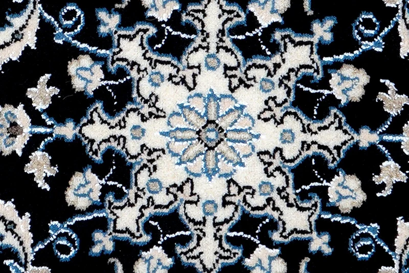Nain 12La · Handgeknüpft – Blau, 87x59 cm