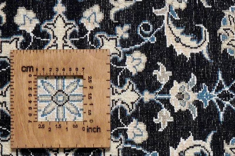 Nain 12La · Handgeknüpft – Blau, 87x59 cm