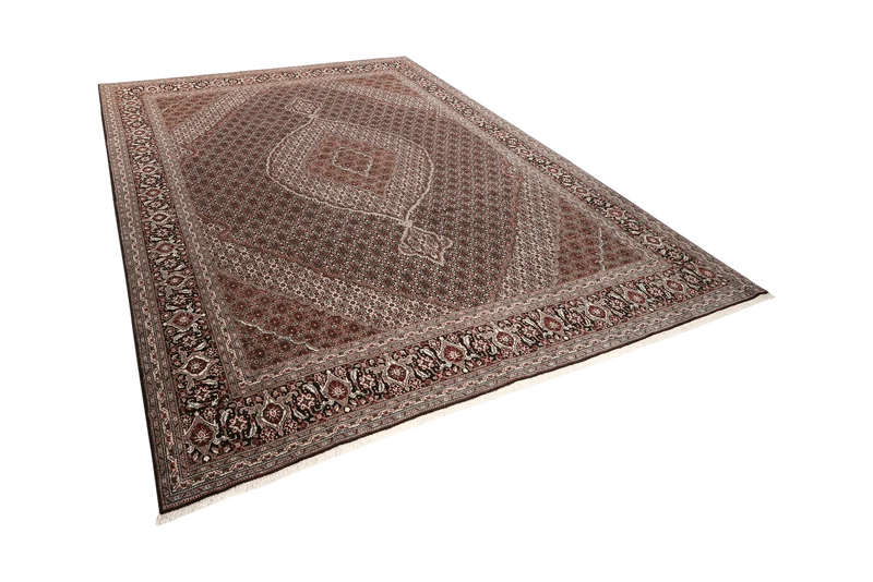 Tabriz 40 Raj · Handgeknüpft – Schwarz, 345x249 cm