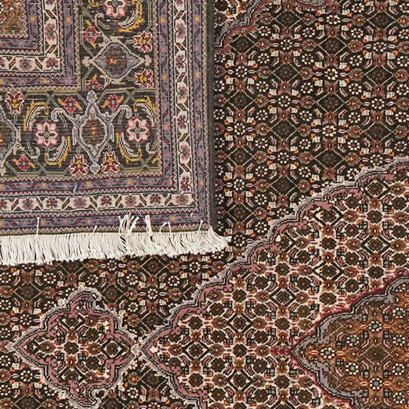 Tabriz 40 Raj · Handgeknüpft – Braun, 244x198 cm