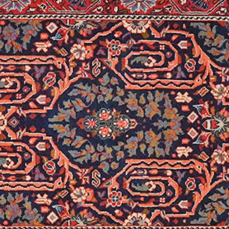 Sarough · Handgeknüpft – Blau, 425x85 cm