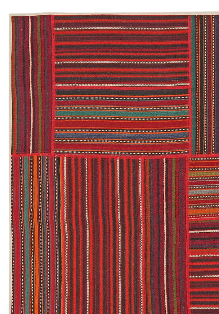 Kelim Tekkeh · Handgewebt – Bunt, 214x143 cm