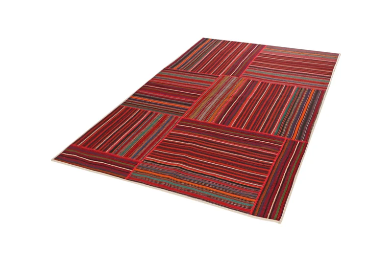 Kelim Tekkeh · Handgewebt – Bunt, 214x143 cm