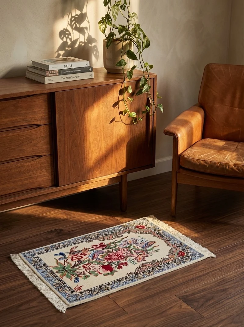 Isfahan · Handgeknüpft – Beige, 51x38 cm