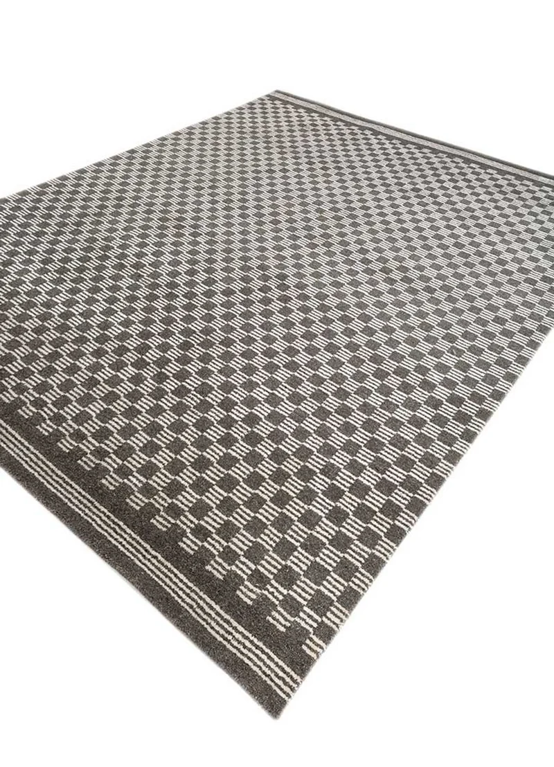 Teppich - 240 x 300 cm - schwarz-weiß
