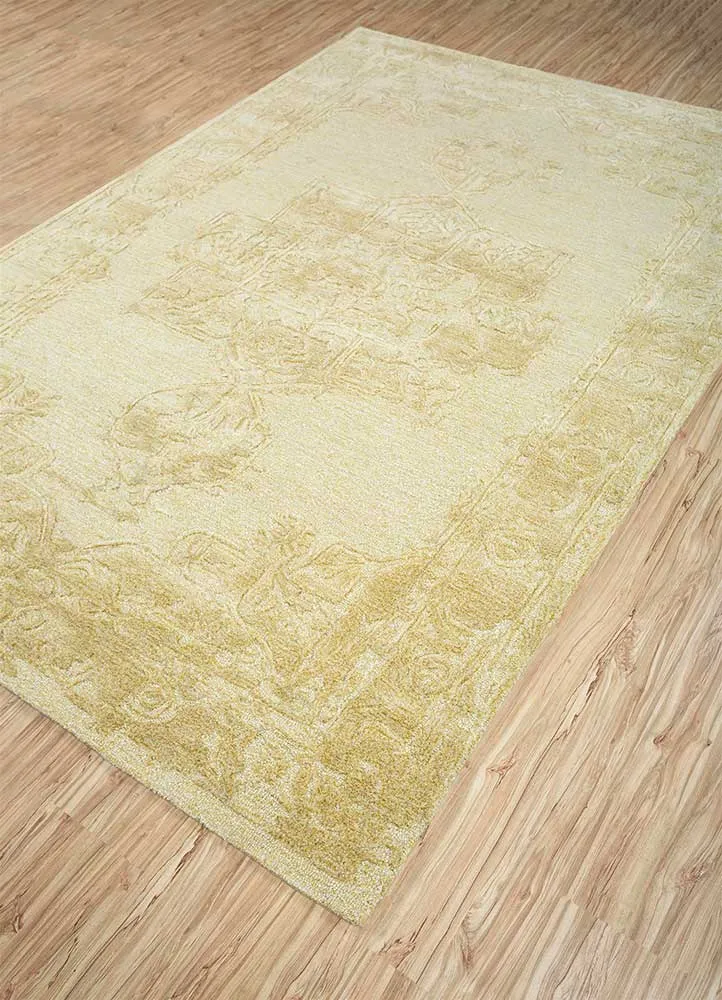 Wollteppich - 180 x 270 cm - gold