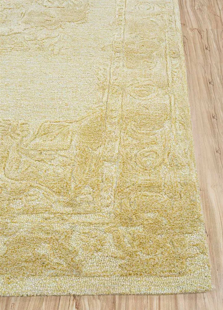Wollteppich - 180 x 270 cm - gold