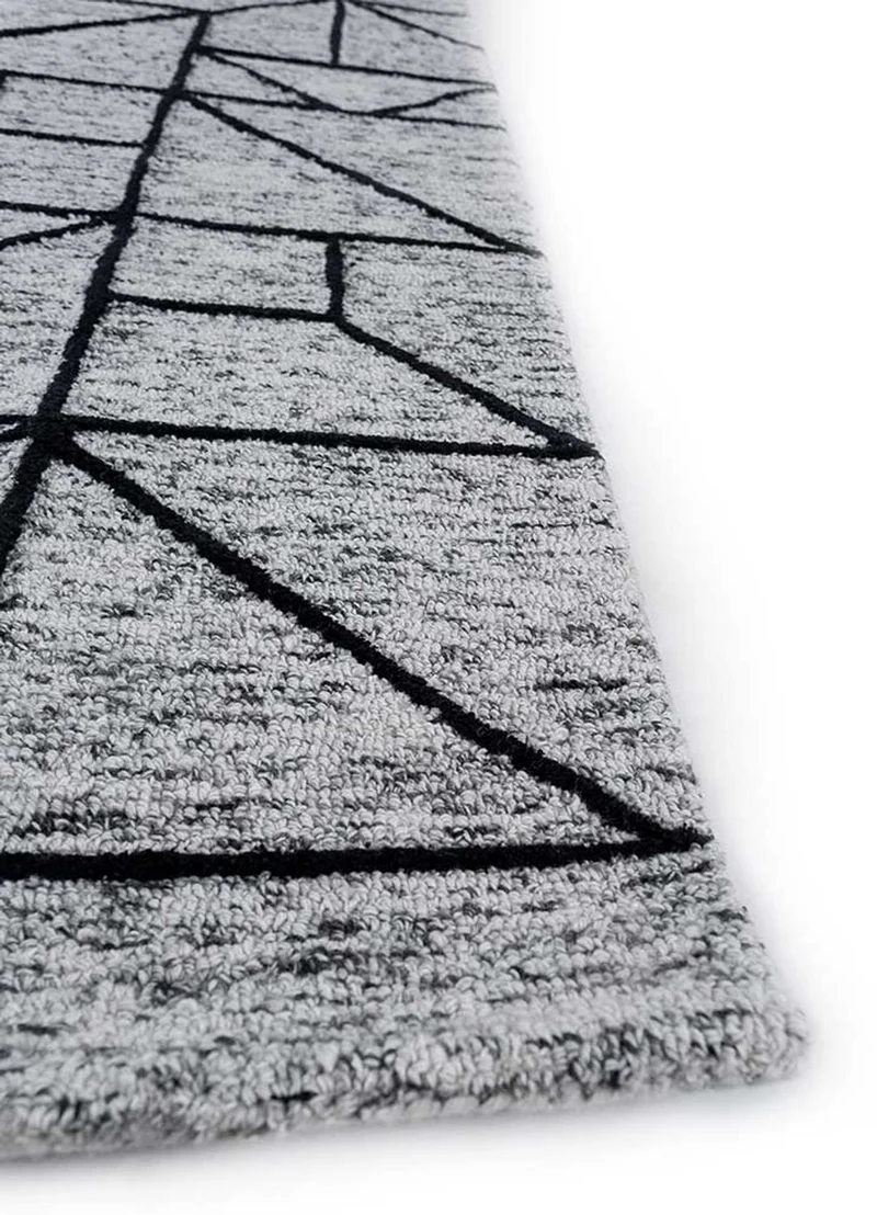 Wollteppich - 240 x 330 cm - grau