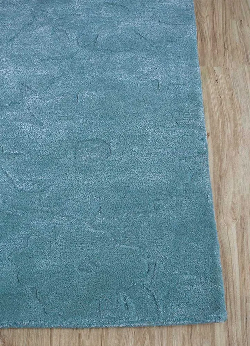 Wollteppich - 180 x 270 cm - türkis