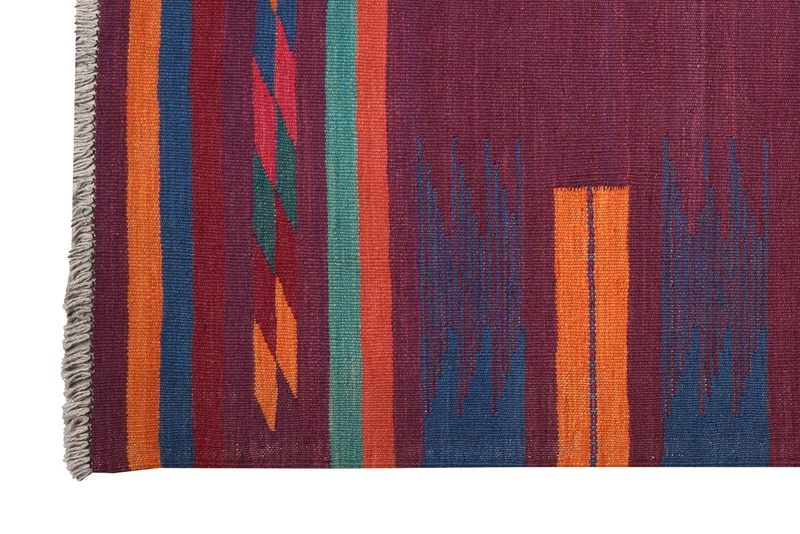 Kelim Gashgai · Handgewebt – Violett, 189x134 cm
