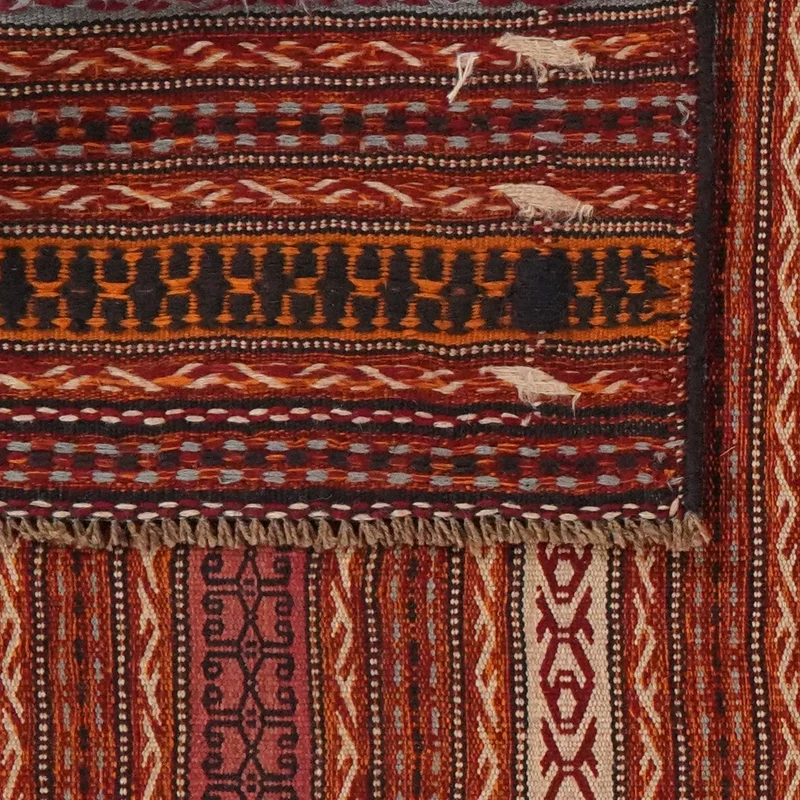 Kelim Kordi · Handgewebt – Orange, 242x160 cm