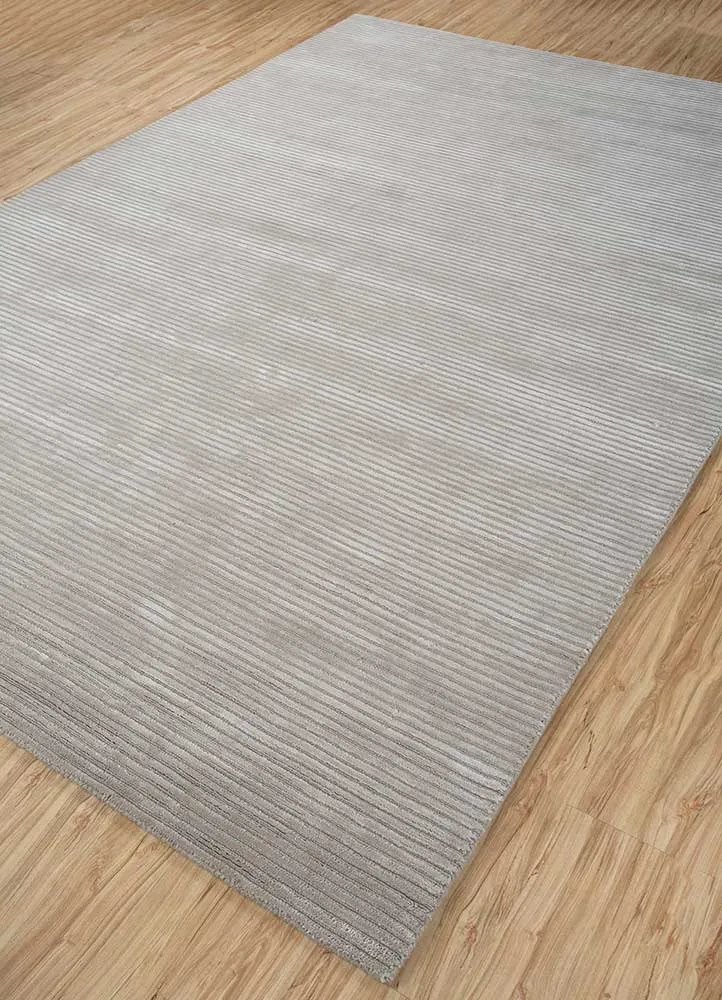 Wollteppich - 180 x 270 cm - hellgrau