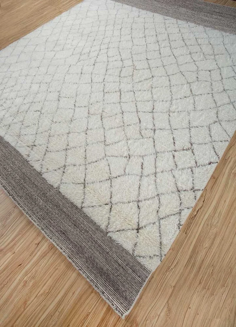 Wollteppich - 240 x 300 cm - creme