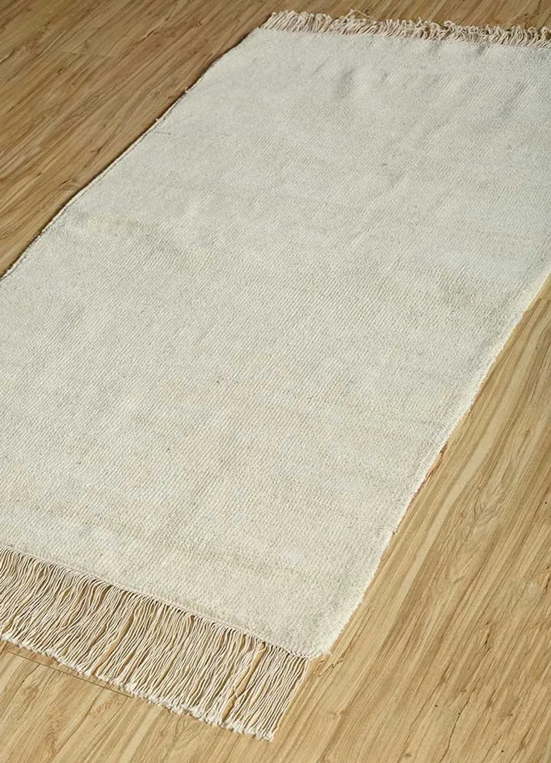 Wollteppich - 90 x 150 cm - sand
